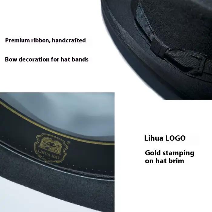Chapeau haut de 25cm, cylindre traditionnel en laine