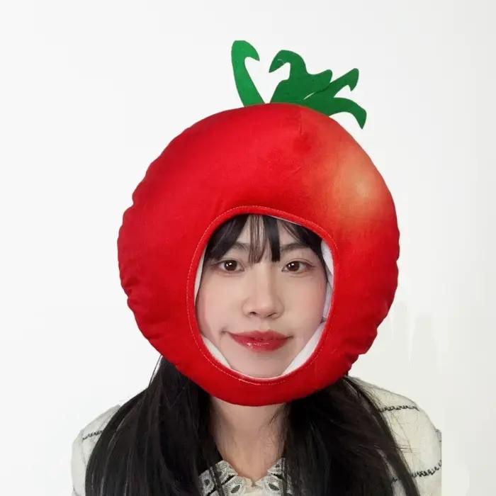 Chapeau créatif de fruits et légumes en bambou