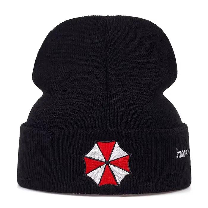 1 bonnet tricoté chaud sans visière avec bord replié