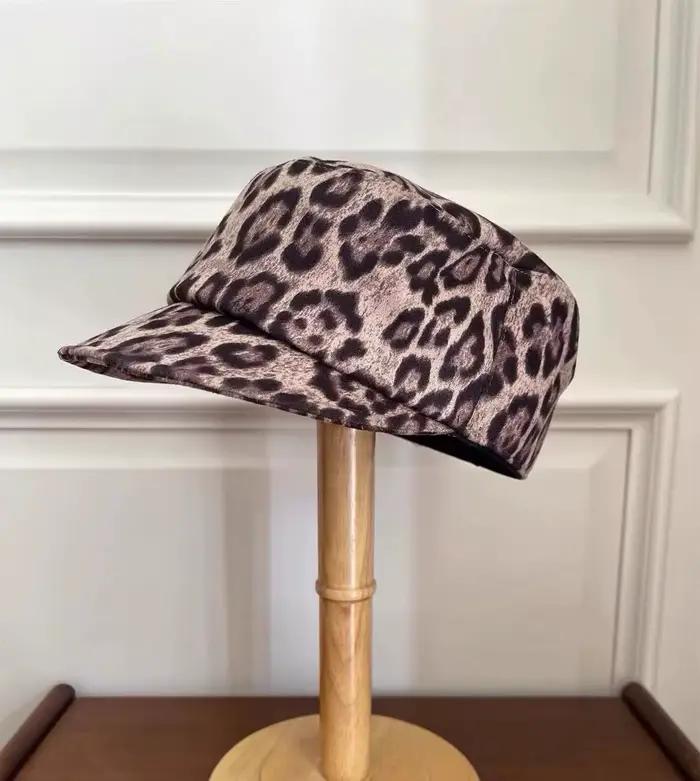 Casquettes léopard respirantes et extensibles pour femmes