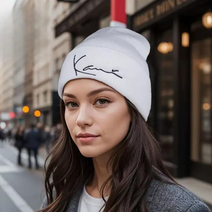 Karl Kani – chapeau tricoté avec lettres rétro brodées pour hommes et femmes