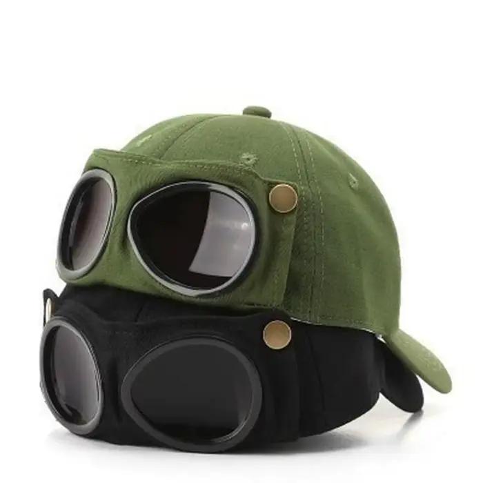 1 PC Aviator Hat Version coréenne de la tendance lunettes casquette