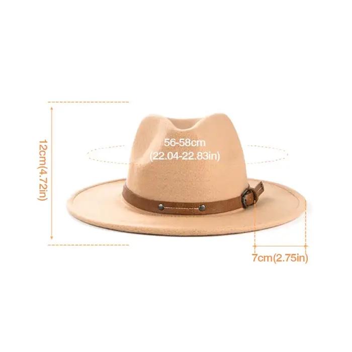 Chapeau Fedora en laine pour femmes et hommes