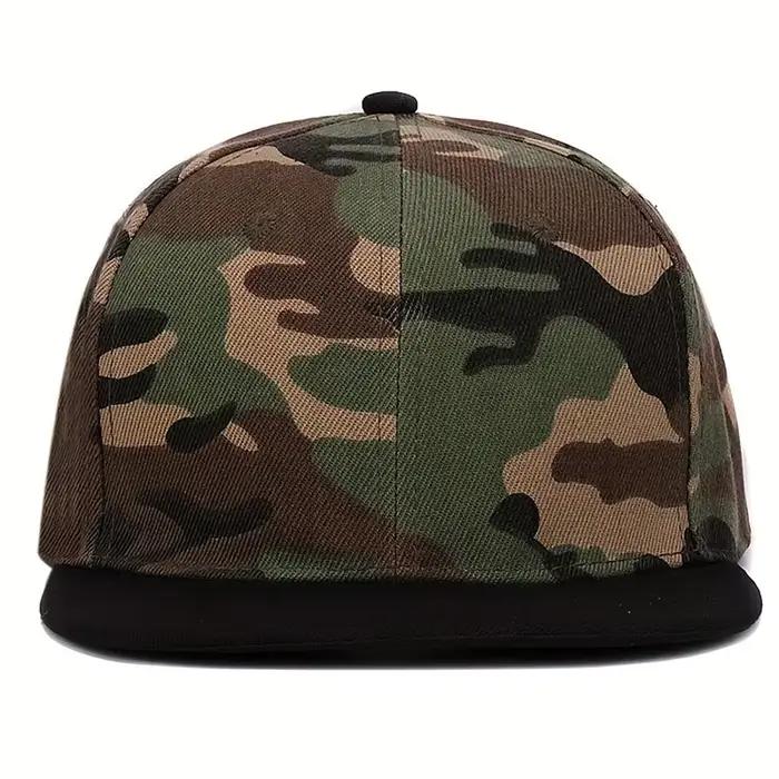 Casquette de baseball à visière plate camouflage tendance