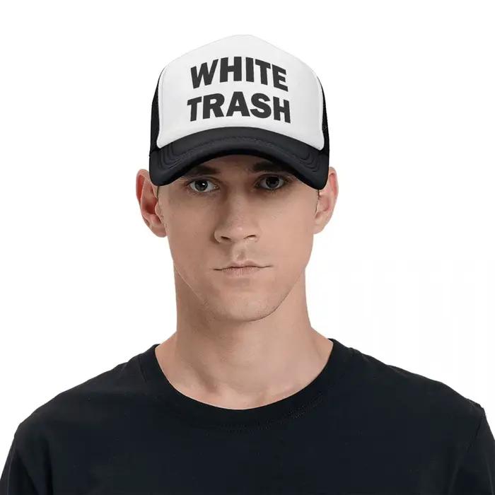 Chapeau de camionneur personnalisé blanc poubelle Redneck drôle Ghetto USA pour hommes femmes casquette de Baseball