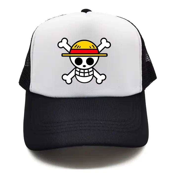 Casquette de baseball Monky D Luffy multifonctionnelle pour adultes en polyester avec motif imprimé pour hommes et femmes occasions décontractées et spéciales