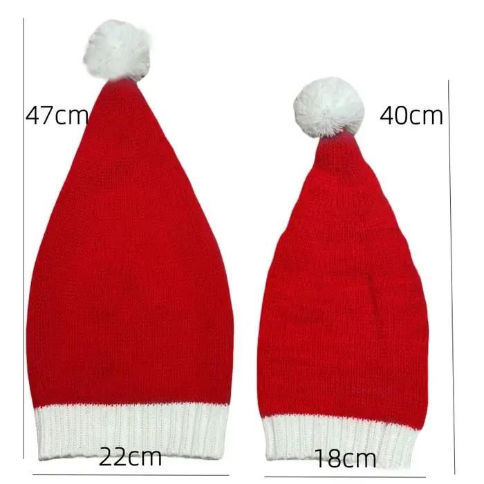 2025 tricoté chapeaux de noël mignon pompon adulte enfants doux bonnet chapeau nouvel an fête