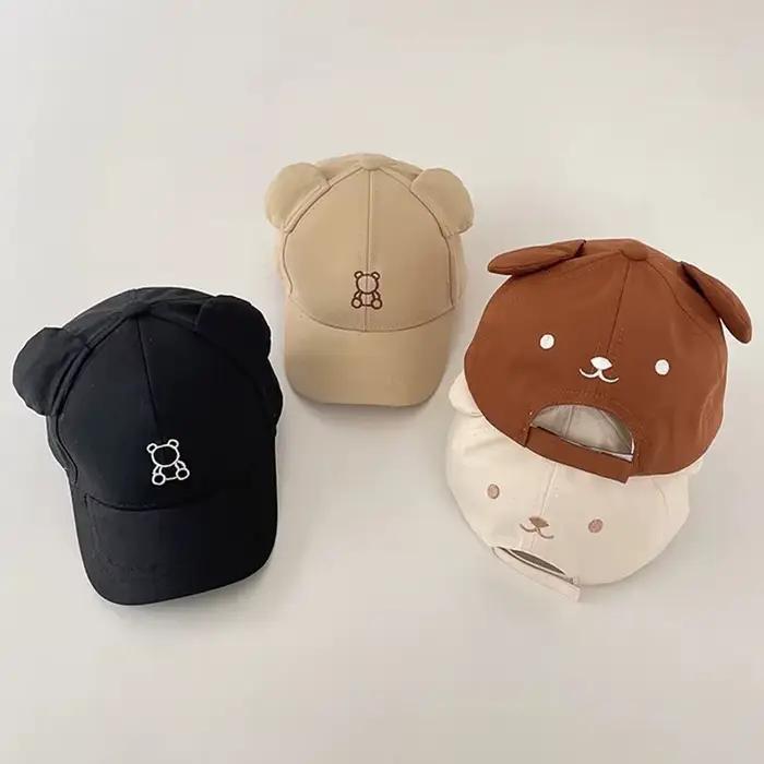 Casquette de baseball ours de dessin animé réglable pour enfants 1-3 ans été mignon chapeau de soleil pour garçons et filles occassions spéciales