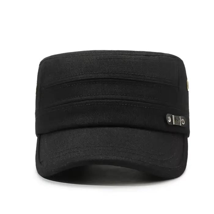 Chapeau haut de forme plat de couleur unie pour hommes pour les loisirs et les voyages en plein air – Minimaliste