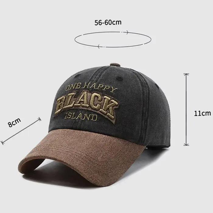 Casquette de baseball FS Green Brown Letter pour hommes