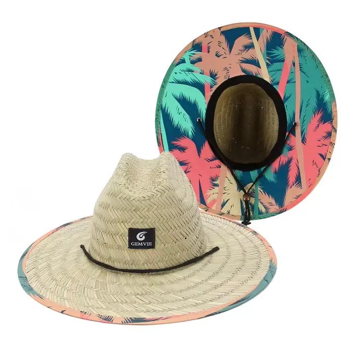 Chapeau de sauveteur en paille tissé pour femme