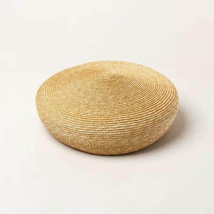Bérets tissés à la main en paille de blé naturelle pour femmes