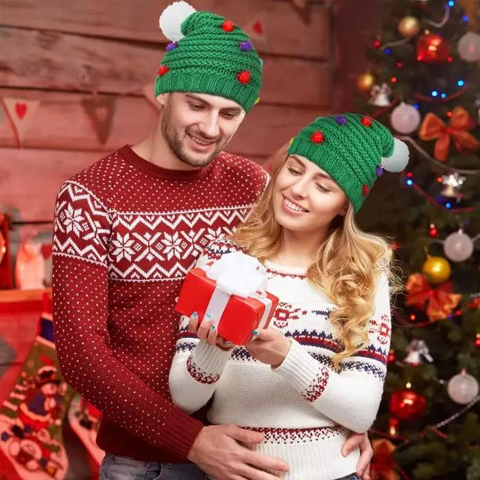 Bonnet de sapin de Noël au crochet pour adultes