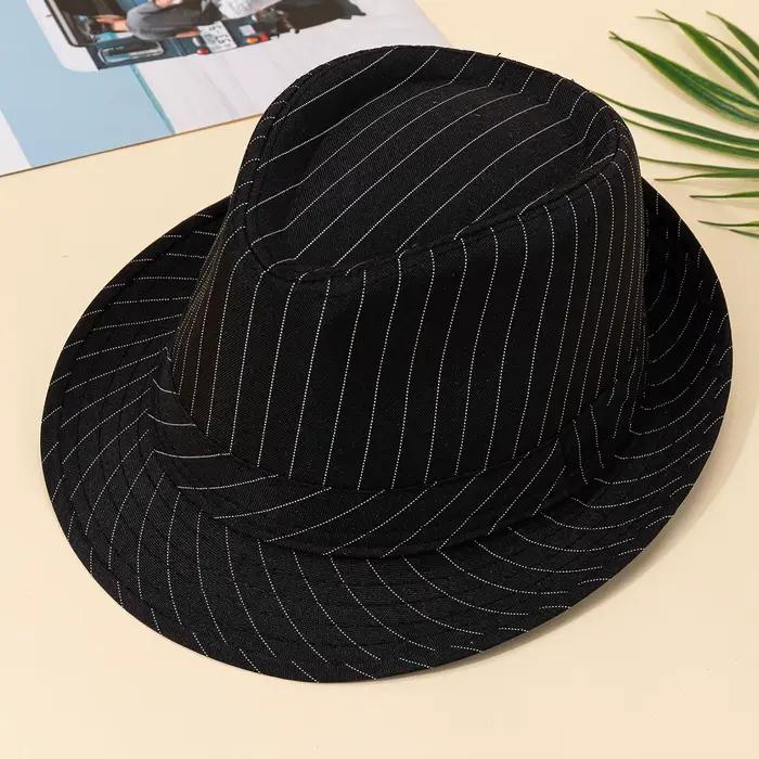 Chapeau haut de forme rayé pour hommes et femmes