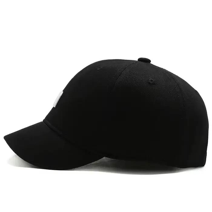 Casquette de baseball unisexe à visière courte en coton