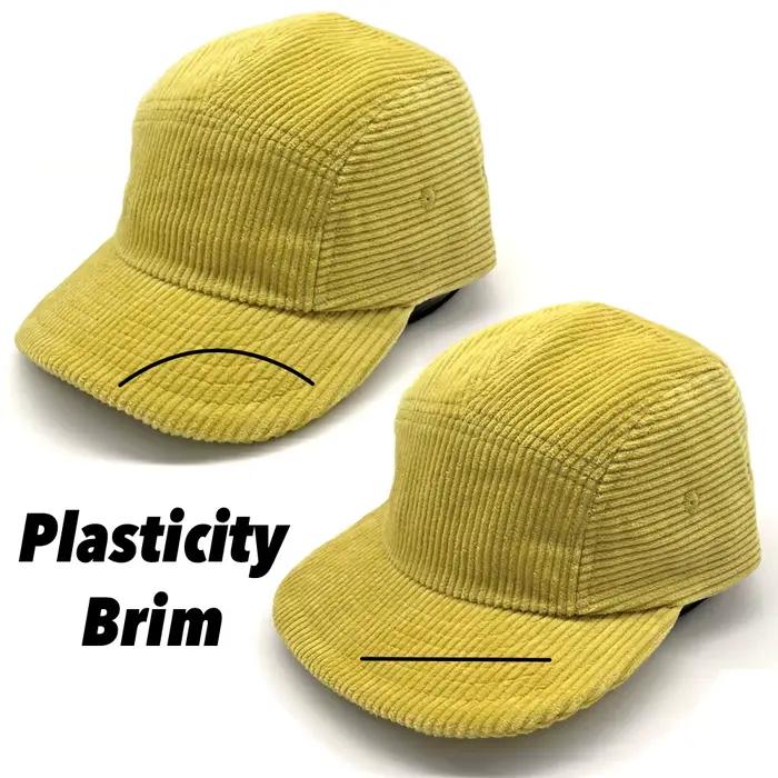 Casquette en velours côtelé à 5 panneaux pour hommes et femmes