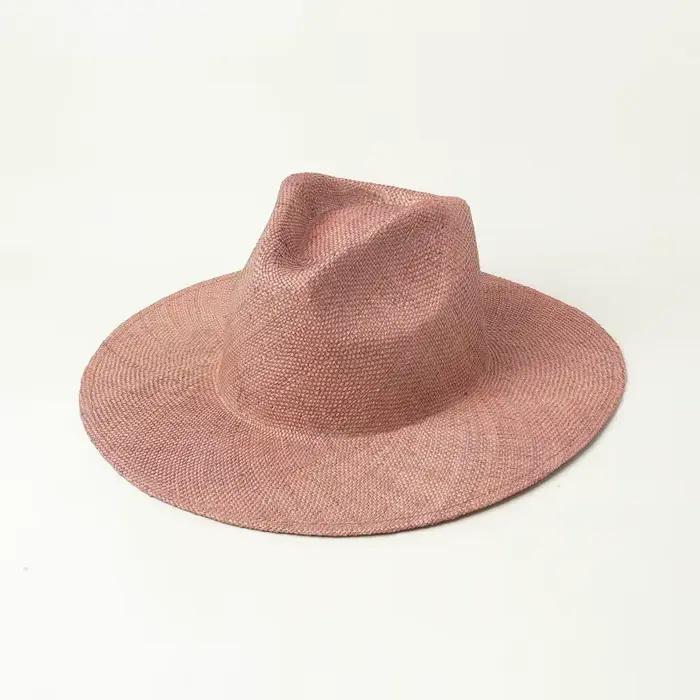 Chapeau Fedora en Paille à Large Bord pour Femme