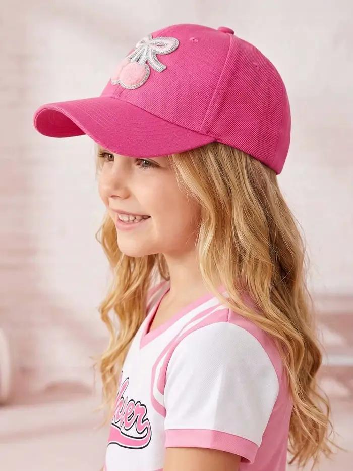 Casquette de baseball colorée pour filles de 5 à 10 ans