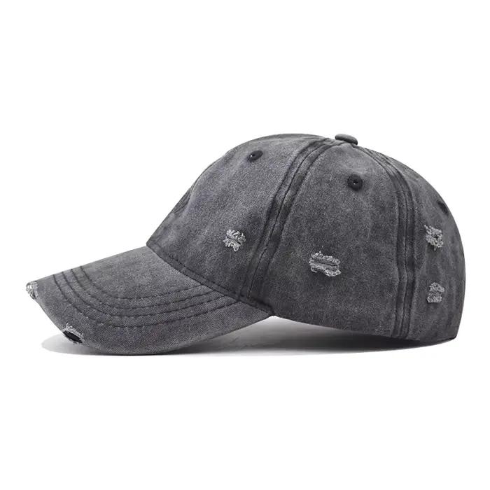 Casquette de baseball effet vieilli en coton pour homme et femme style vintage occasionnels extérieurs multicolor