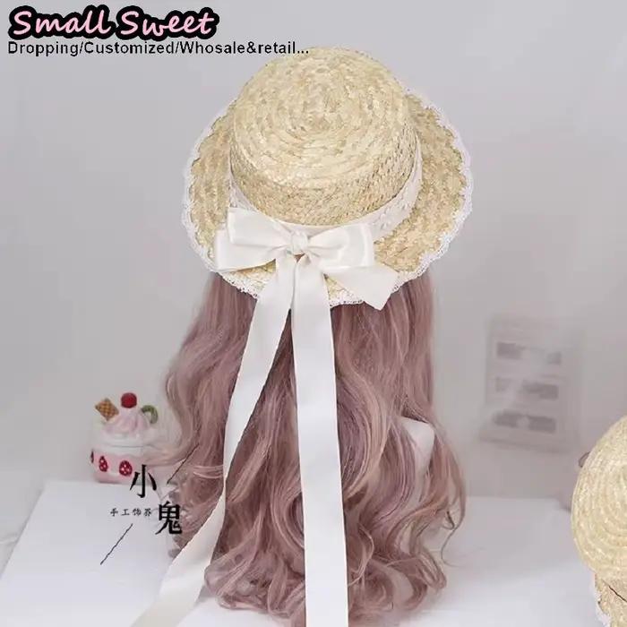 Chapeau de paille Lolita style petite boutique de bonbons