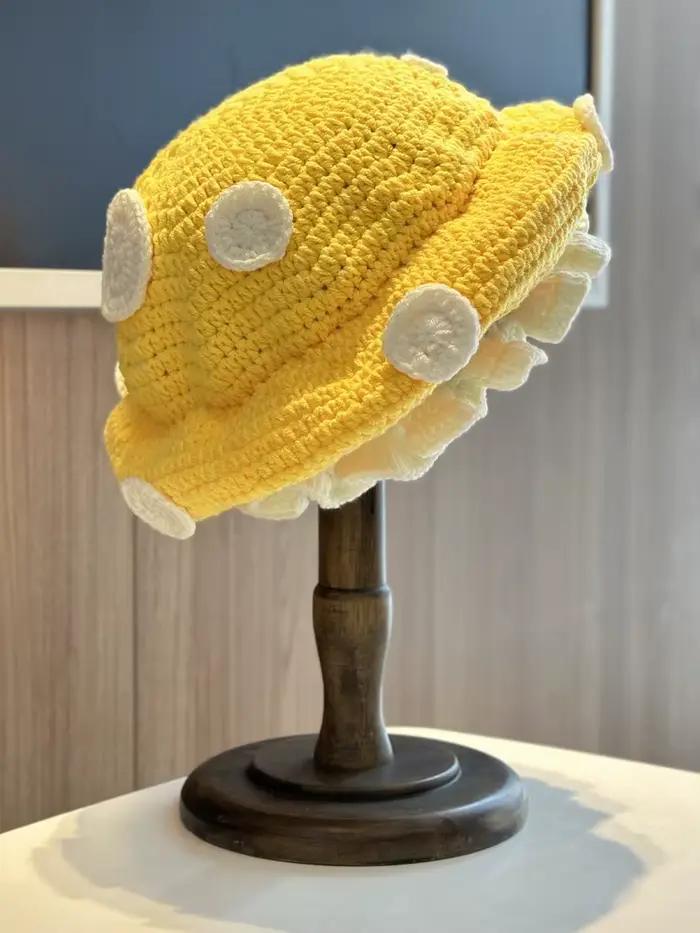 Béret champignon coréen doux et mignon pour femmes