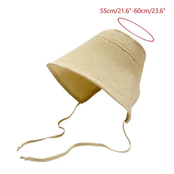 Chapeaux de soleil en paille de lin pour femmes