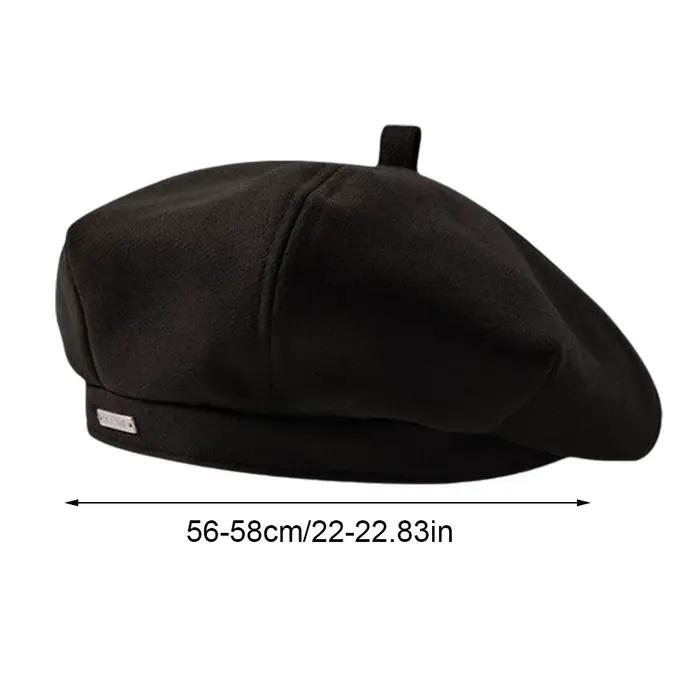Béret pour femmes Imitation cachemire laine automne et hiver japonais peintre chapeaux mode tempérament couleur unie chapeau décontracté