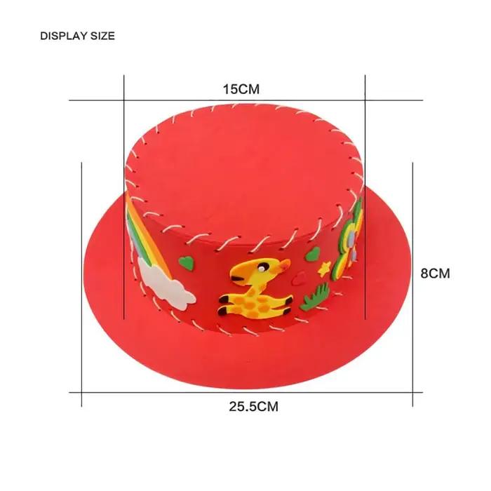 Chapeau EVA fait main pour enfants et adolescents couleurs multicolores jouet éducatif dessin animé occasionnellement adapté à partir de 14 ans