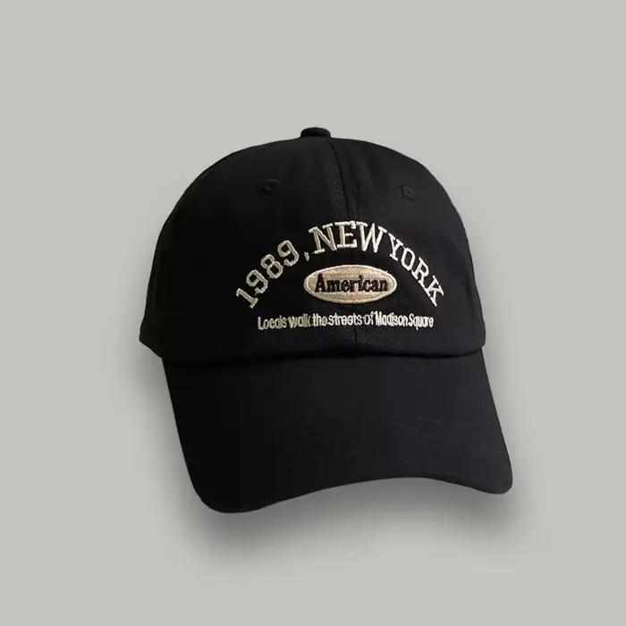 Broderie 1989 New York chapeaux de baseball casquette en coton lavé pour hommes femmes casquettes de relance réglables