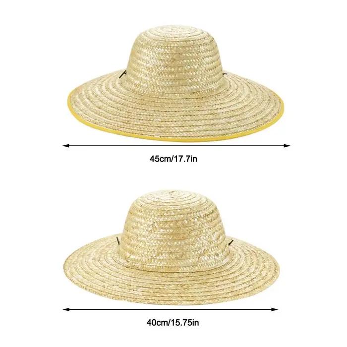 Chapeau de paille réglable pour hommes et femmes