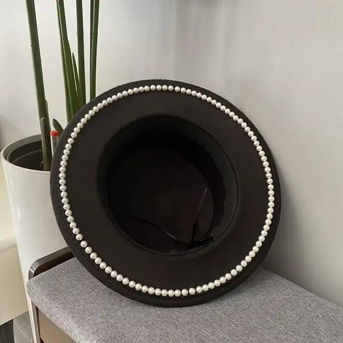 Chapeau en feutre style Hepburn français pour femme