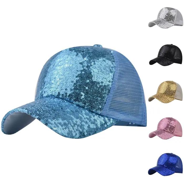 Casquette en maille à paillettes pour femmes et hommes