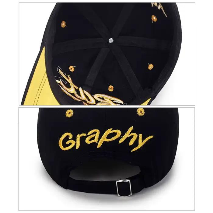 Casquettes de baseball polyvalentes à broderie BAT effet déchiré