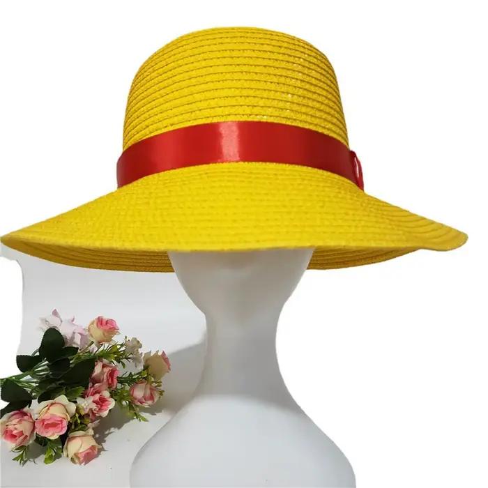 Chapeau de paille jaune tressé Luffy de ONE PIECE pour adulte