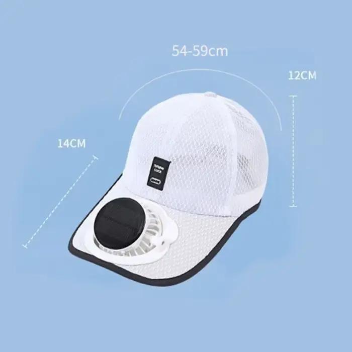 Chapeau solaire avec ventilateur USB protection UV double visière réglable polyester et lin pour plage et activités extérieures homme femme