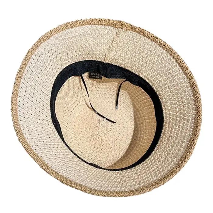 Grand chapeau de pêcheur respirant en coton et lin avec visière large