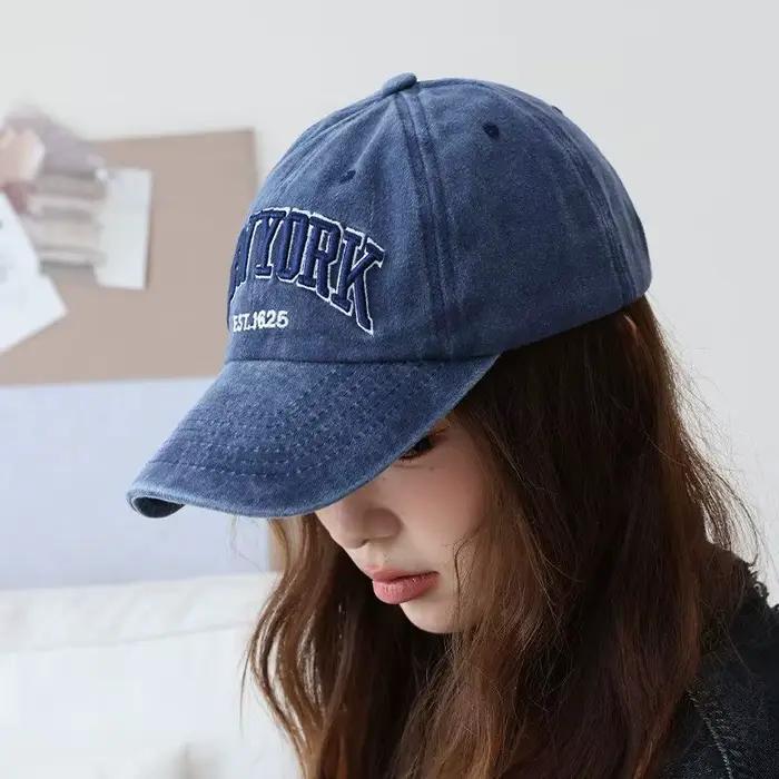 Casquette New York délavée pour hommes et femmes