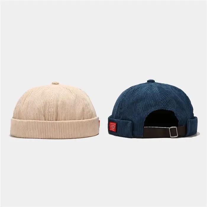 Casquettes Docker Vintage en Velours Côtelé pour Hommes et Femmes