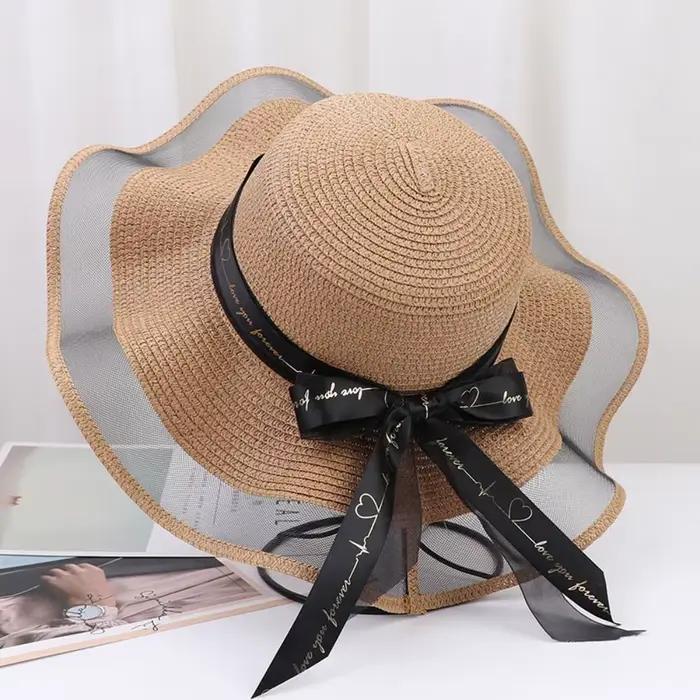 Chapeau de paille élégant avec protection UV