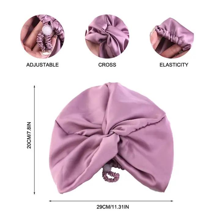 Bonnets Turban en soie Pure pour femmes