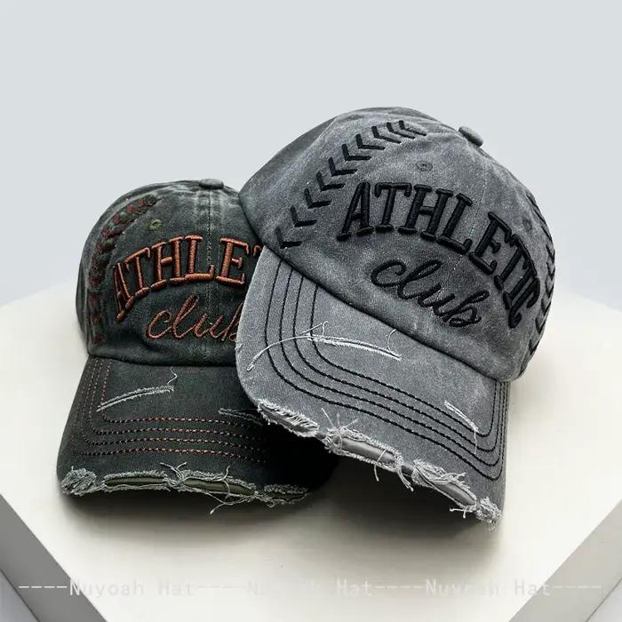 Casquettes de baseball rétro brodées en 3D avec lettres américaines