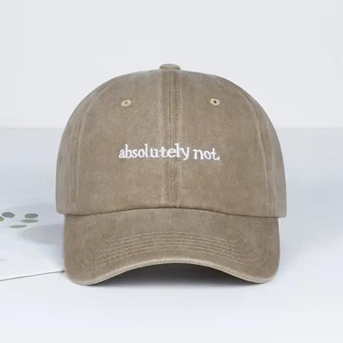 Casquette de baseball MLFO Absolutely Not brodée et délavée : légère