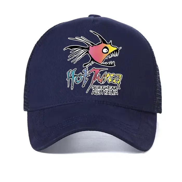 Casquette de baseball unisexe avec motif de surf et thon pour homme et femme, adaptée aux activités de plein air et aux journées décontractées