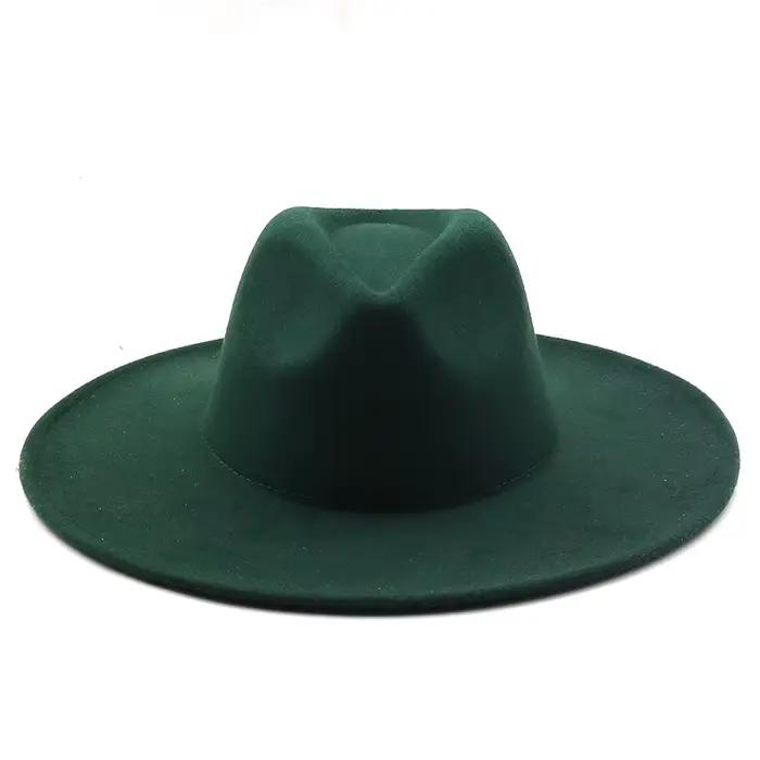 Chapeau Fedora en feutre de laine pour hommes et femmes