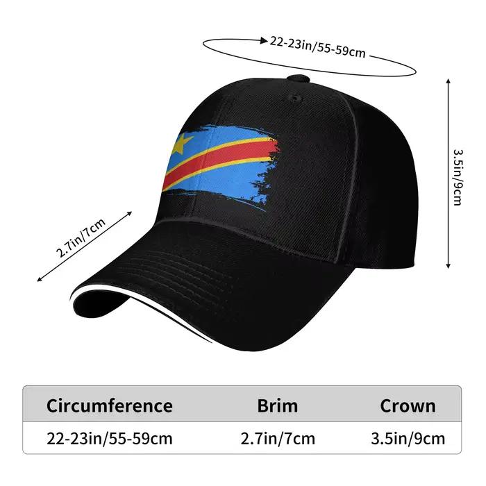 Casquette de baseball décontractée vintage avec drapeau du Congo (République démocratique