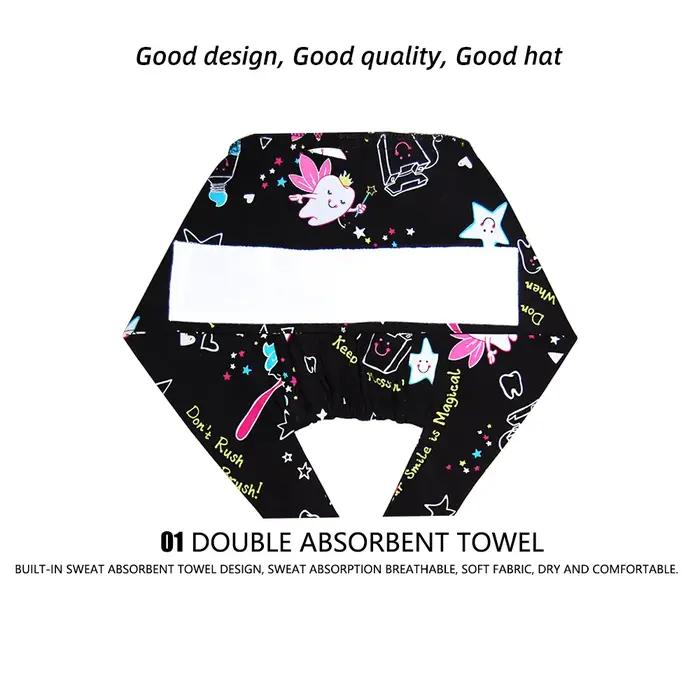 Casquette de laboratoire réglable pour homme et femme en coton infirmière vétérinaire dentiste salon de beauté professionnel occassions médicales