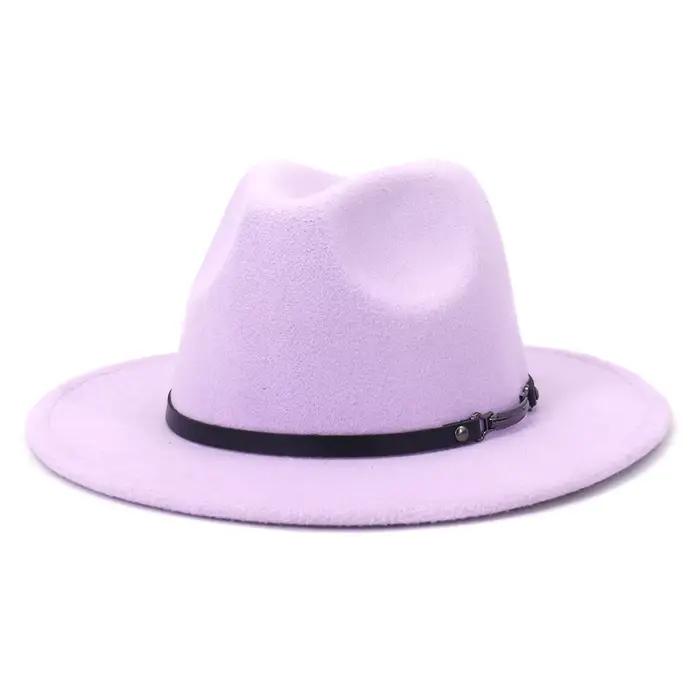 Fedora chapeau femmes hommes automne hiver Vintage feutré Jazz haut chapeaux dames tendance fête mariage Performance casquette Sombreros De Mujer