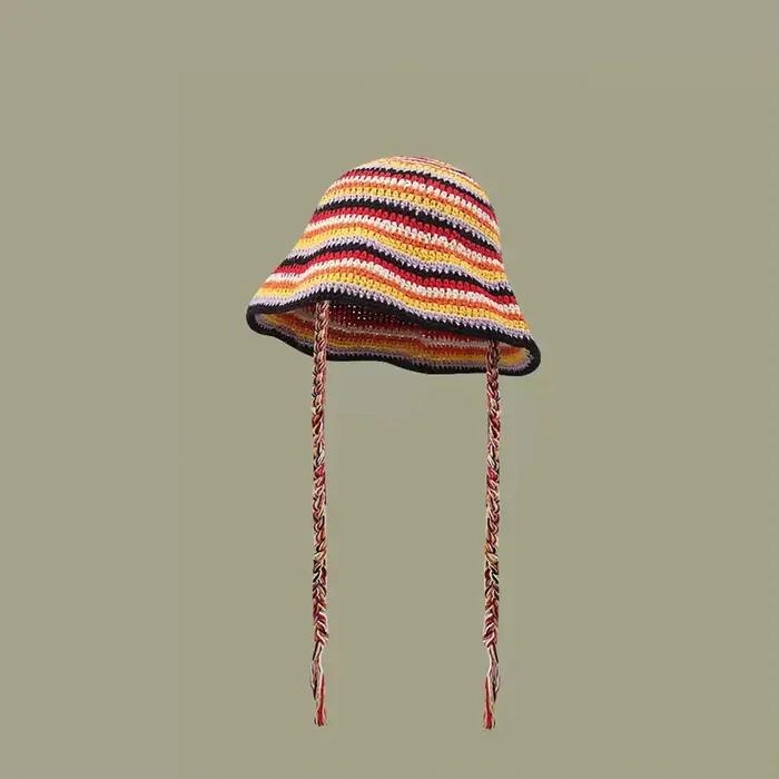 Chapeau de soleil tricoté à la main pour femmes
