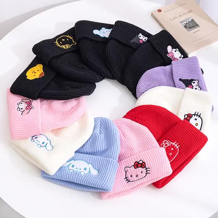 Offre spéciale Saniro Hello Kitty bonnet chapeau femmes mignon dessin animé cannelle mélodie Kuromi hiver