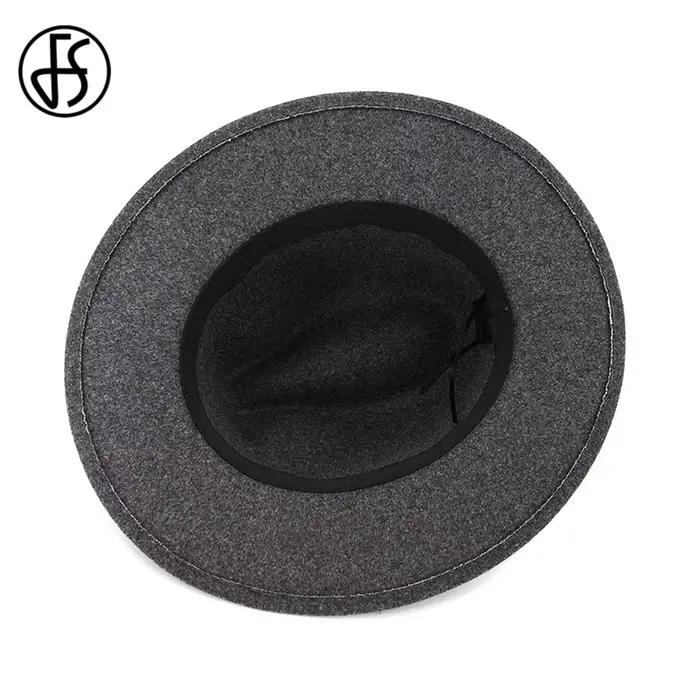 FS – chapeau de Jazz en laine Beige et blanc pour femmes et hommes